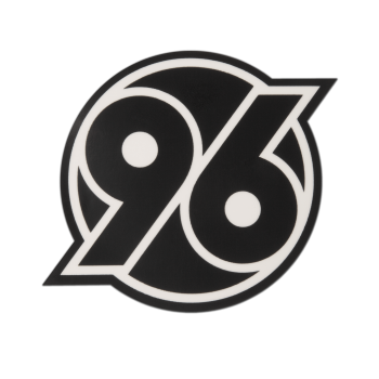 Hannover 96 H96 Aufkleber Logo Transparent Schwarz 6x6 cm
